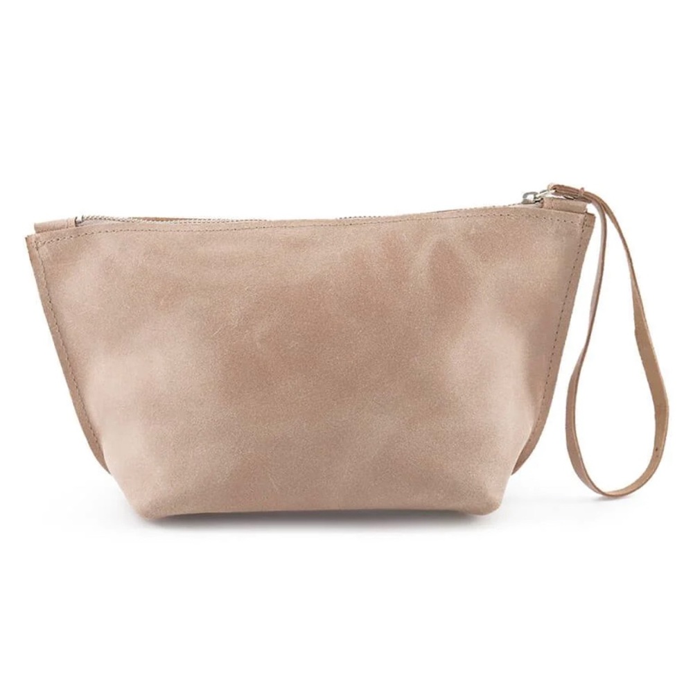 Mayko leather wristlet/clutch/makeup bag
